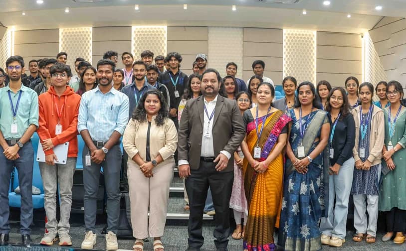 Students and faculty at a campus event