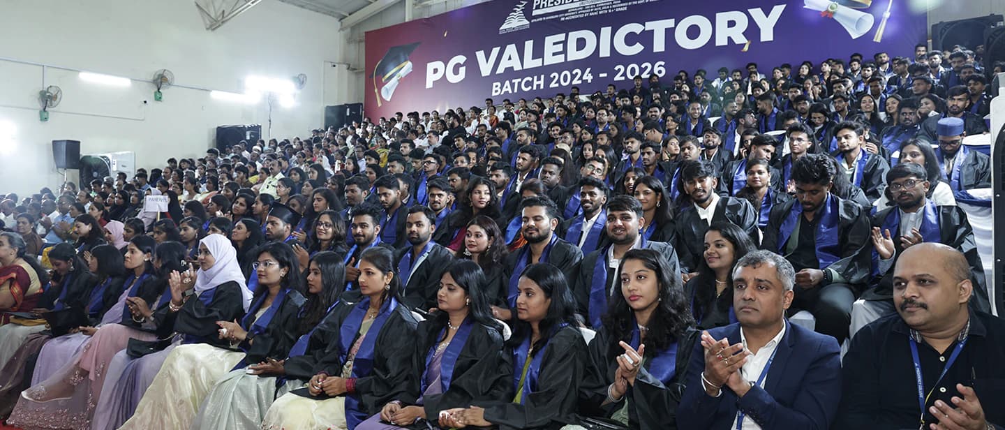 Graduating students at the PG Valedictory ceremony