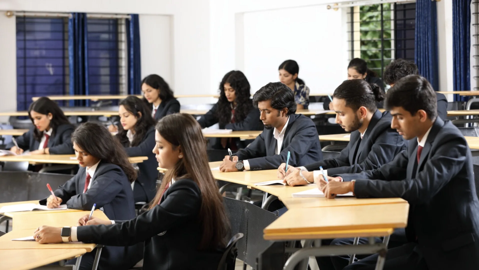 Students seated for examinations