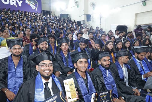 Graduating Presidency College students at a convocation ceremony