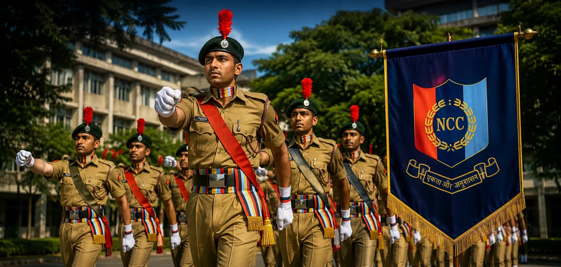 Presidency College NCC cadets on parade